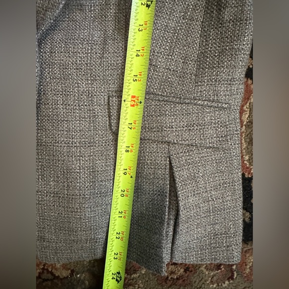 Talbots woven in Italy luxury collection Charcoal wool Textured blazer Jacket - Picture 10 of 10